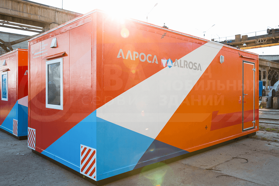 Мобильный поселок на базе вагон-домов для сотрудников алмазодобывающей компании
