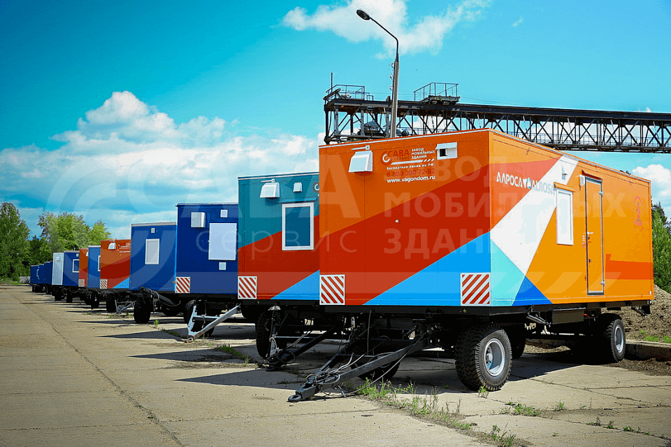 Мобильный поселок на базе вагон-домов для сотрудников алмазодобывающей компании